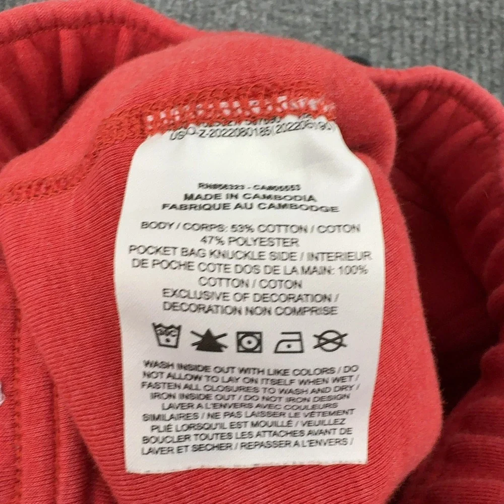 Nike Tech Fleece Joggers Boys S Red Cotton Blend Tapered Sweatpants Athletic